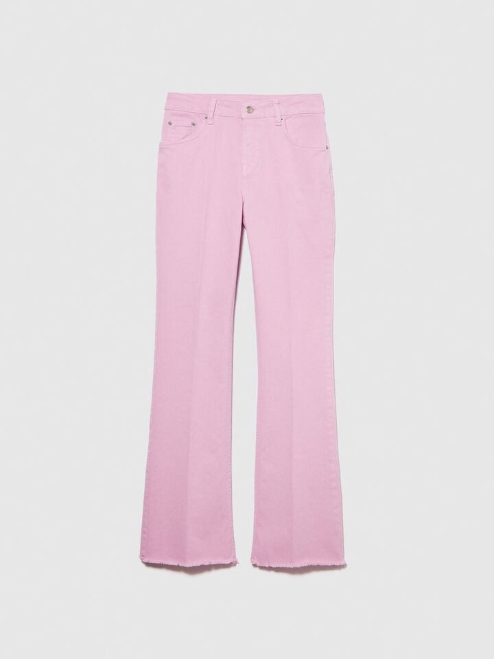 Colored flared fit jeans - women's bootcut & flared jeans - Pink | Sisley image number 6